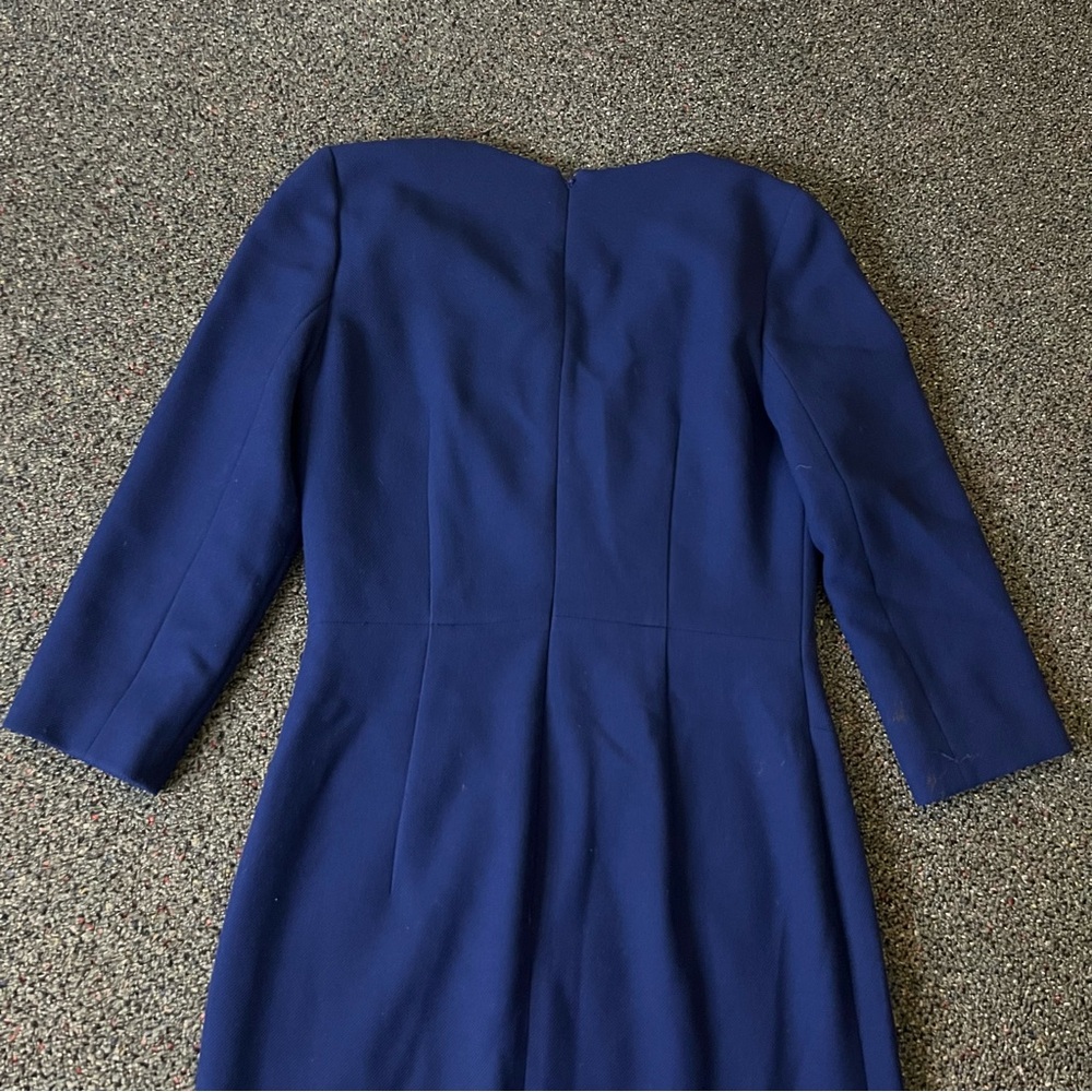 HOBBS LONDON Blue 3/4 Sleeve Midi Tailored  Modest Work Wear Business Casual Dre - Picture 12 of 16